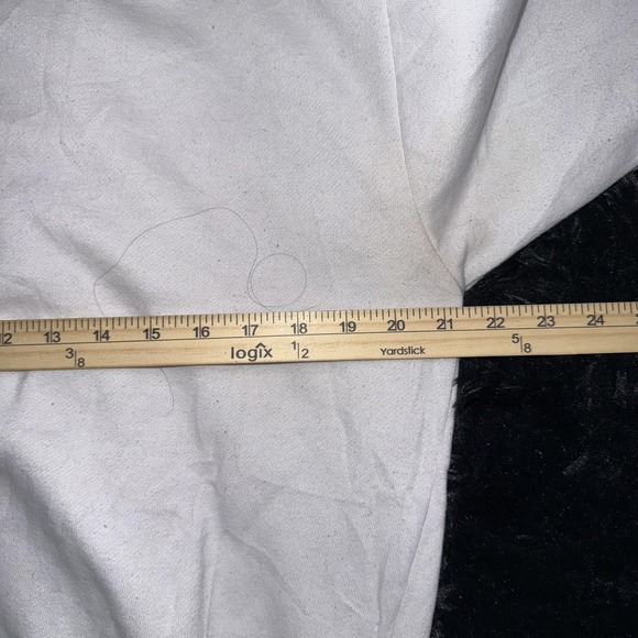 SWS/ACTIVE Sweatshirt Womens Large White Fleece Pullover Stripe Crewneck - Picture 5 of 6